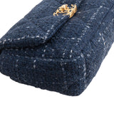 Chanel 19 Quilted Tweed Medium Single Flap Crossbody Bag