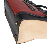 Celine Suede Bicolor Leather Luggage Handbag