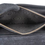 Saint Laurent Silver Metallic Leather Belle De Jour Wallet On Chain Crossbody Bag
