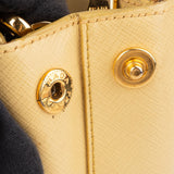Prada Yellow Saffiano Leather Small Galleria Handbag