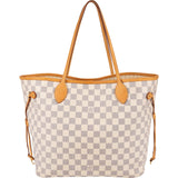 Louis Vuitton Monogram Damier Azur Canvas Neverfull MM Shoulder Bag