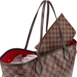 [🔄️B08 / F36] Louis Vuitton Monogram Damier Ebene Canvas Neverfull MM Shoulder Bag - vintageandkickz