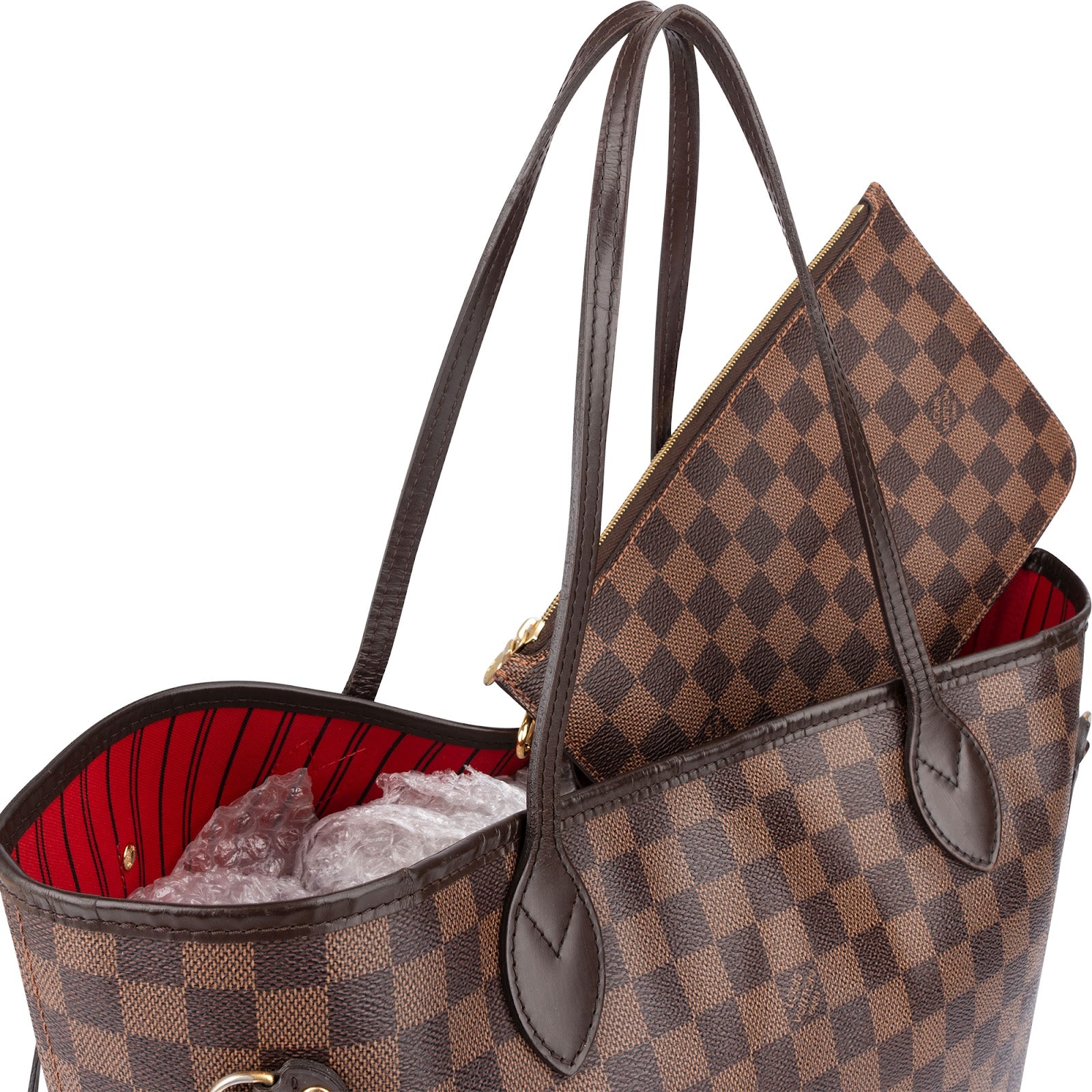 [🔄️B08 / F36] Louis Vuitton Monogram Damier Ebene Canvas Neverfull MM Shoulder Bag - vintageandkickz