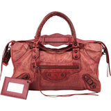 Balenciaga Red Leather Classic City Handbag