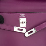 Hermès Swift Anemone Kelly Palladium 25 Sellier Handbag