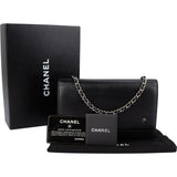 Chanel Chic Leather Camellia Wallet On Chain Crossbody Bag