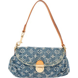 Louis Vuitton Monogram Denim Pleaty Shoulder Bag