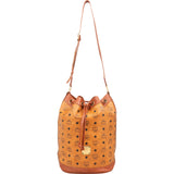 MCM Monogram Visetos Drawstring Bucket Crossbody Bag