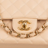 Chanel Quilted Caviar Leather Medium Double Flap Shoulder Bag