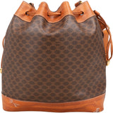 Celine Macadam Canvas Drawstring Bucket Shoulder Bag - vintageandkickz