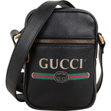 Gucci Pebbled Leather Vintage Emblem Small Crossbody Bag