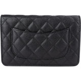 Chanel Quilted Caviar Leather Wallet On Chain Crossbody Bag