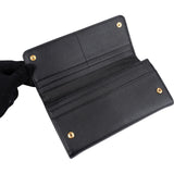 Prada Black Saffiano Leather Continental Wallet