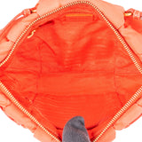 Prada Orange Nylon Puffer Shoulder Bag