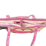 Coach Monogram Signature Stripe Tote Handbag