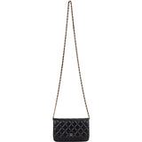 Chanel Quilted Caviar Leather Wallet On Chain Crossbody Bag