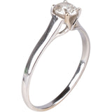 Handcrafted Solitaire 0,4 Carat Diamond 750 Gold Ring (#55)