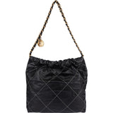Chanel 22 Quilted Lambskin Drawstring Shoulder Bag