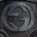 Gucci GG Black Quilted and Grained Patent Bowler Handbag