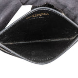 Saint Laurent Grain de Poudre Leather Chevron Card Holder