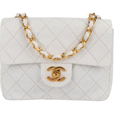 Chanel Quilted Lambskin Small 24K Gold Single Flap Crossbody Bag