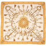 Hermès Les Clés Silk 90 Scarf Tuch