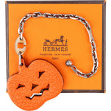 Hermès Orange Annee De La Main Pumpkin Keychain Bag Charm