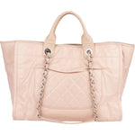 Chanel Rose Leather Shopper Deauville Shoulder Bag - vintageandkickz