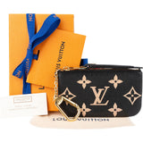 Louis Vuitton Leather Monogram Empreinte Bicolor Cles Key Pouch Wallet