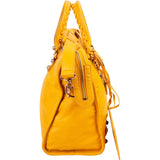 Balenciaga Yellow Leather Classic City Handbag