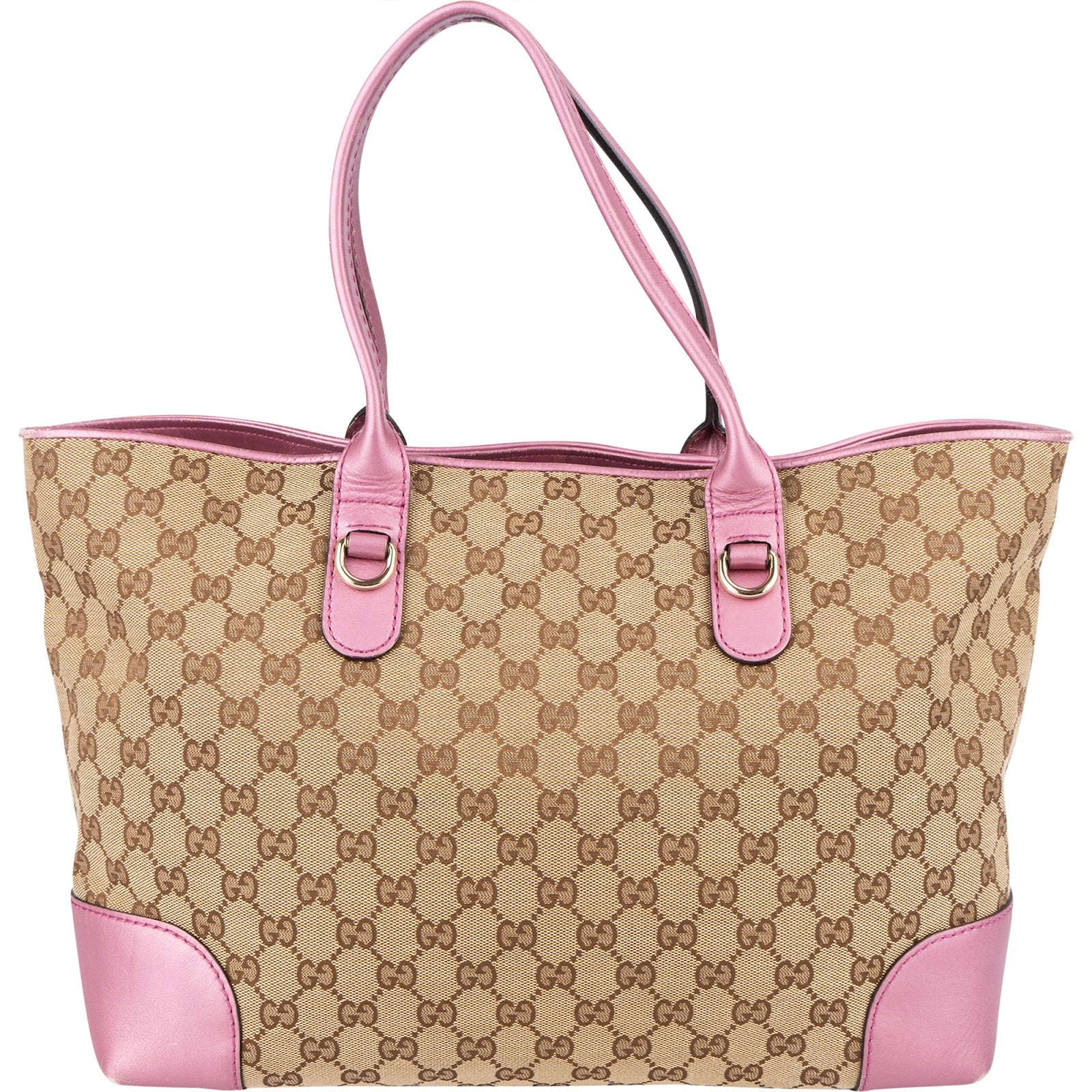 Gucci Monogram GG Heart Bit Tote Handbag - vintageandkickz