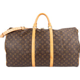 Louis Vuitton Monogram Canvas Keepall 60 Bandoulière Travel Bag