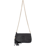 Gucci Black Leather Soho Chain Crossbody Bag