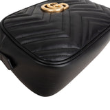 Gucci Chevron Leather GG Marmont Camera Crossbody Bag