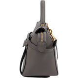 Celine Grey Leather Grained Calfskin Belt Handbag