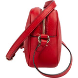 Gucci Red Grained leather GG Soho Disco Crossbody Bag