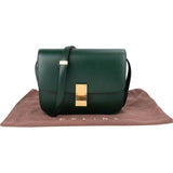Celine Classic Dark Green Boxcalf Leather Medium Box Crossbody Bag