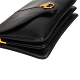 Gucci Black Leather Vintage Horsebit Shoulder Bag
