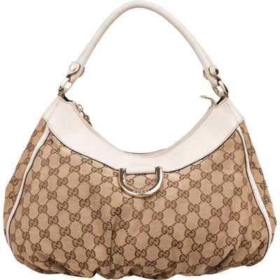 Gucci Monogram GG Canvas Abbey D-Ring Hobo Shoulder Bag