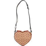 Coach Monogram Signature Canvas Heart Crossbody Bag