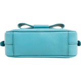 Prada Saffiano Fiocco Leather Bow Camera Small Crossbody Bag