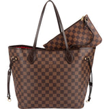 Louis Vuitton Monogram Damier Ebene Canvas Neverfull MM Shoulder Bag