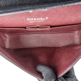 Chanel Quilted Caviar Leather Palladium Medium Double Flap Shoulder Bag