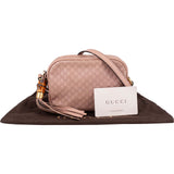 Gucci Microguccissima Leather Bamboo Tassel Disco Camera Crossbody Bag
