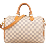 Louis Vuitton Monogram Damier Azur Canvas Speedy 30 Bandoulière Handbag