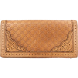 Gucci Guccissima Leather Brogue Perforated Continental Wallet