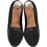 Chanel Black Quilted Leather Cap Toe Pumps (36,5)