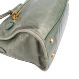 Miu Miu Vitello Shine Leather Mini Bauletto Handbag