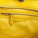 Celine Yellow Drummed Calfskin Luggage Handbag