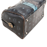 MCM Monogram Visetos Leo Patchwork Boston Handbag